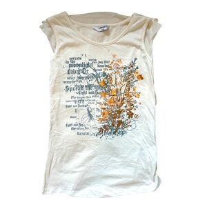 Vintage Tammy Woman’s Small Gold Foiled Graphic Fairy Design Short Sleeve Shirt